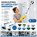 Escova Elétrica de Limpeza 9 em 1 com Cabo Extensor
