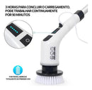 Escova Elétrica de Limpeza 9 em 1 com Cabo Extensor