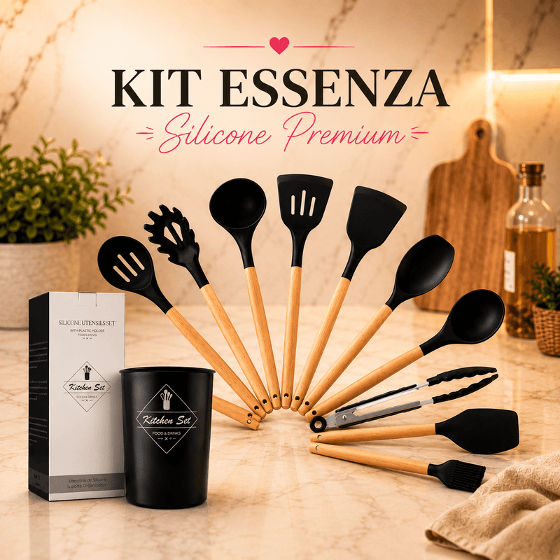 Kit Essenza™ Silicone Premium | Cozinhe Sem Danificar