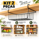 Kit com 2 Cestos Organizadores Suspensos | Mais Espaço no Armário