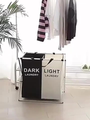 Cesto Roupa Suja cesto de roupa suja moderno Dobravel 3 Compartimentos Organizador Grande