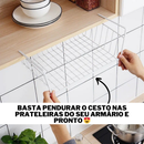 Wire Hanging Basket Cesto Suspenso Aramado Organizador De Cozinha E Armário Prateleira De Encaixe